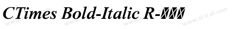 CTimes Bold-Italic R字体转换